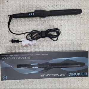 BIO:IONIC Black 1.25" Pro Curling Iron - Long Barrel Styler